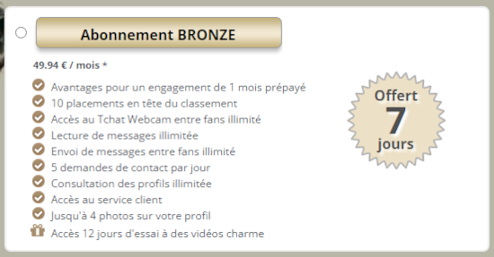 Abonnement Bronze Jacquie & Michel Black